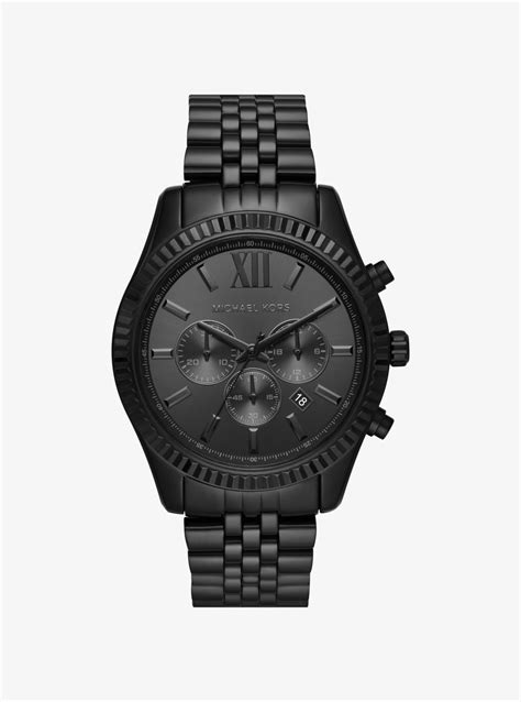 michael kors oversized square watch|Michael Kors matte black watch.